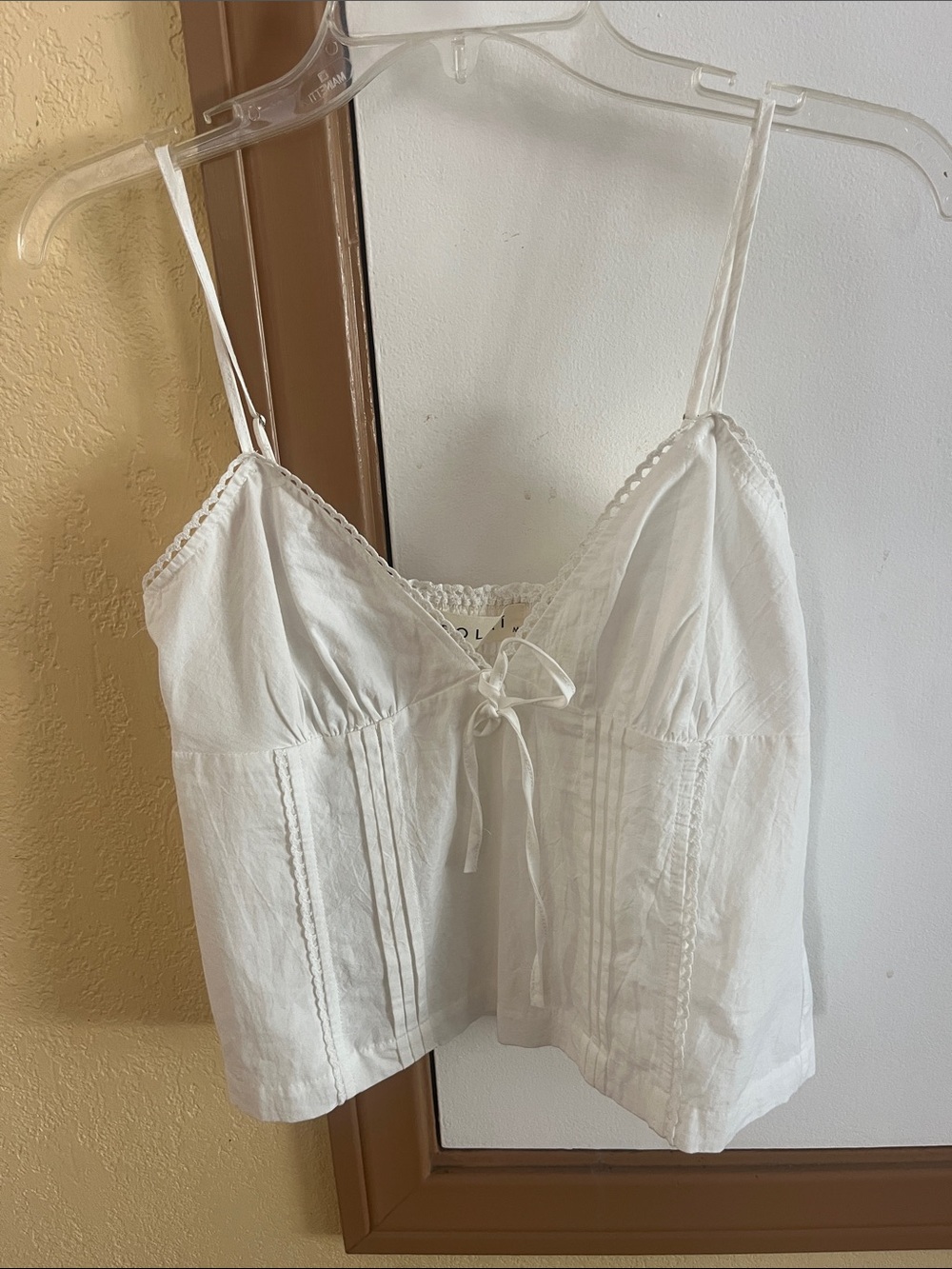 White Lace-Trim Top